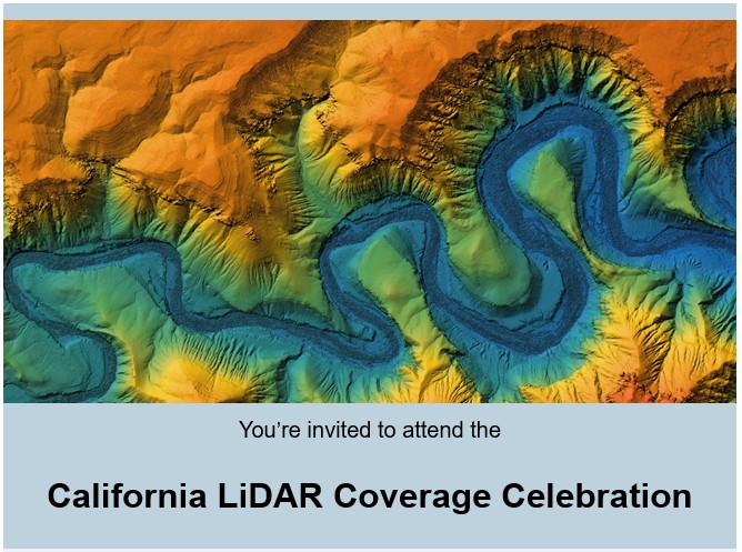 A topographic snapshot of a winding river in a canyon with hillshade.